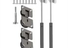 Kit de ressorts à gaz, charnières, supports et vis pour remorque